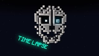 Making Gaster Blaster Design in Minecraft for new Undertale Animations (time lapse)