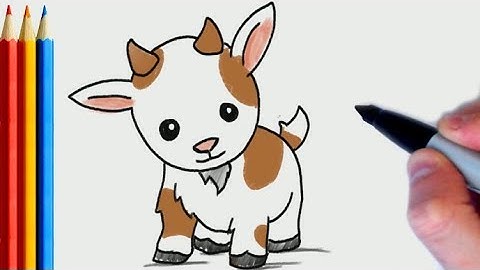 (fast-version) How to Draw Cute Goat | Step by Step Tutorial For Kids