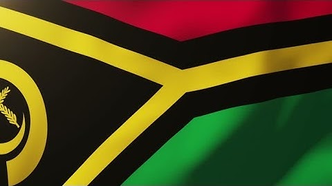 4K Vanuatu flag waving in the wind. Looping sun rises style. Animation loop Stock video