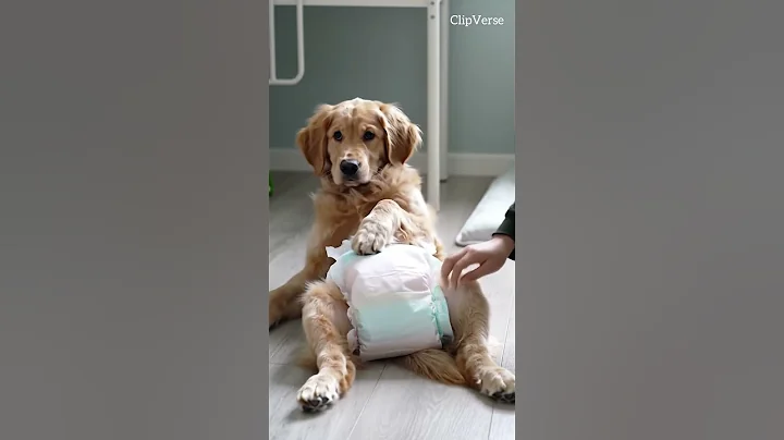 Viral Clip #4 |  Diaper Check Gets Too Personal   #dogshorts #goldenretriever #viralclips #clipverse
