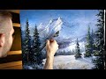 Winter Mountain Range | Palette Knife Painting