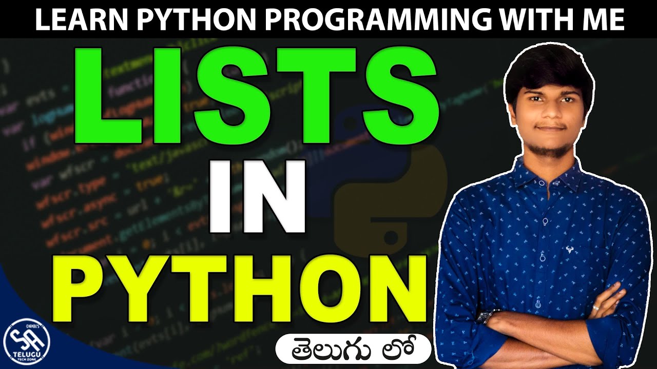 Lists in Python in Telugu || Python Programming Tutorials in Telugu ...