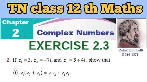 TN 12 Math’s Exercise 2.3 Q.No.2 sub i Complex Numbers