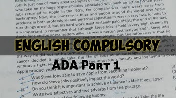 English Compulsory ADA part 1 guess paper karachi university exams / paper pattern #examspreparation