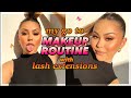 my go to makeup routine with lash extensions!! *no fallout*