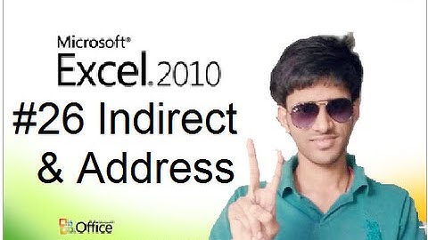 #26 How To Use Address & Indirect in MS Excel (Hindi/Urdu) Shubham Jangid