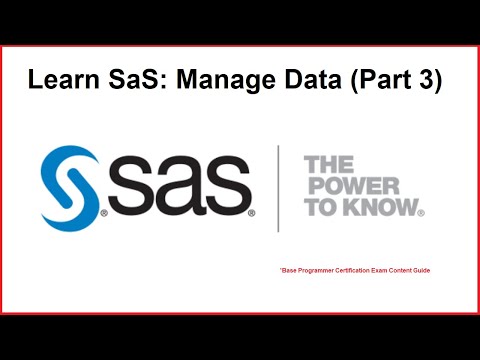 Learn SAS: Manage