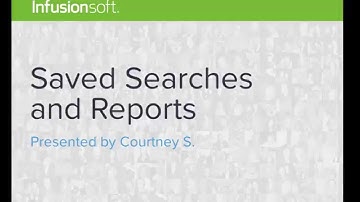 Contact Search: Saved Searches