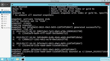 Configure Active Directory Snapshots