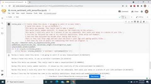 Part 1 Basic Natural Language Processing with Tensorflow for Sentiment Analysis. See next video.