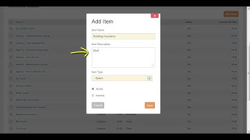 Creating Income & Expense Items
