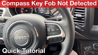 2019 Jeep Compass Key Fob Not Detected How to start dead remote battery