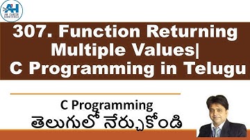 307. Function Returning Multiple Values | C Programming in Telugu