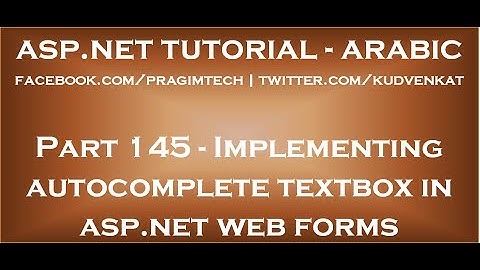 Implementing autocomplete textbox in asp net web forms in arabic