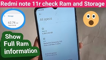 How to check Ram and Storage in Redmi note 11r 5G phone