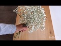 かすみ草たっぷりのラウンドブーケ how to make a bouquet with gipsophila