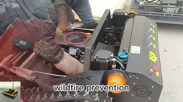 remote controlled robot made by Vigorun Tech, Vigorun cordless rubber track grass trimming machine