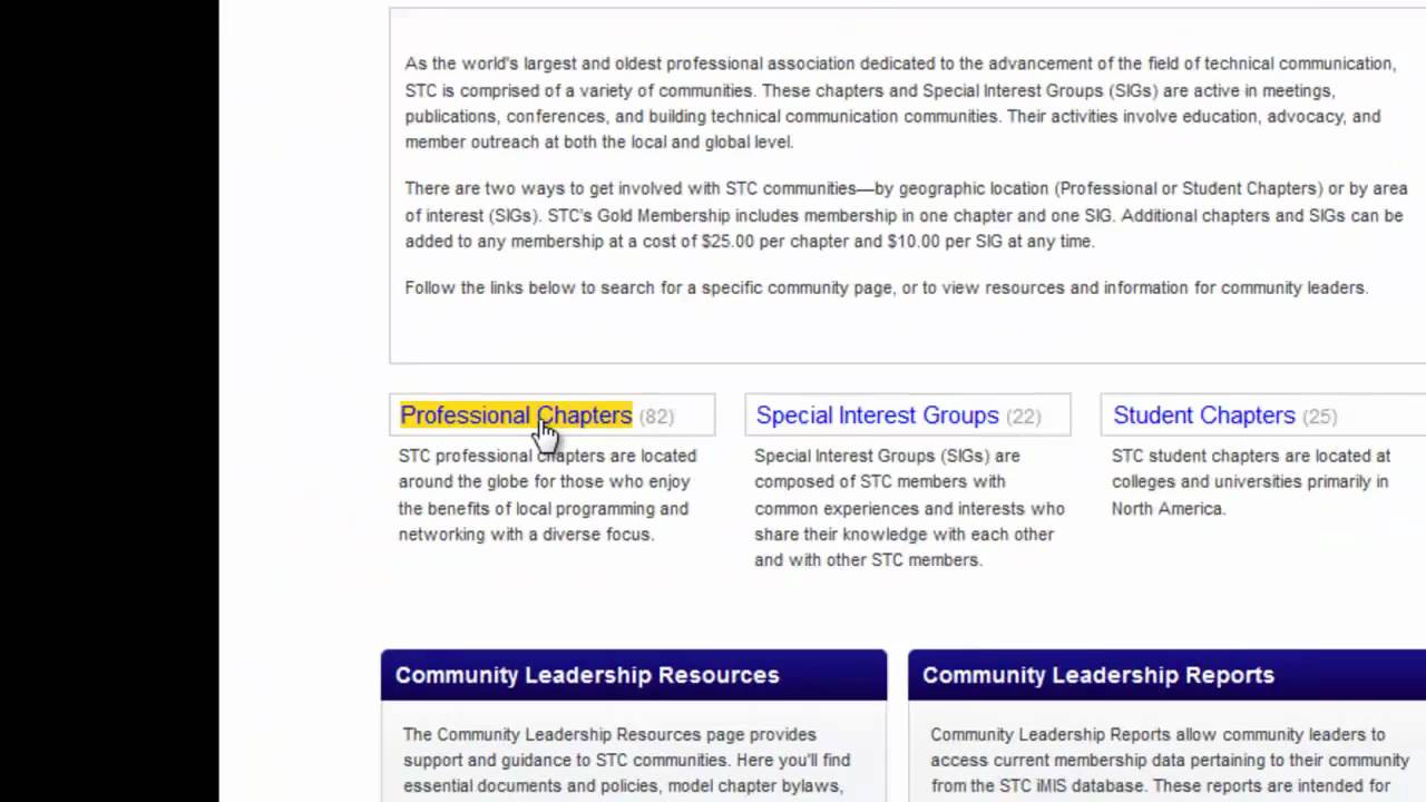 STC Website Demo - The Community Directory