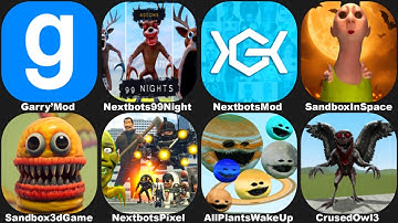 NEXTBOTS IN PLAYGROUND MOD ALL PLANETS WAKE UP vs THE DEER 99 NIGHTS IN THE FOREST ,SANDBOX IN SPACE