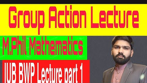 Basics Of Group Action Lecture part 1