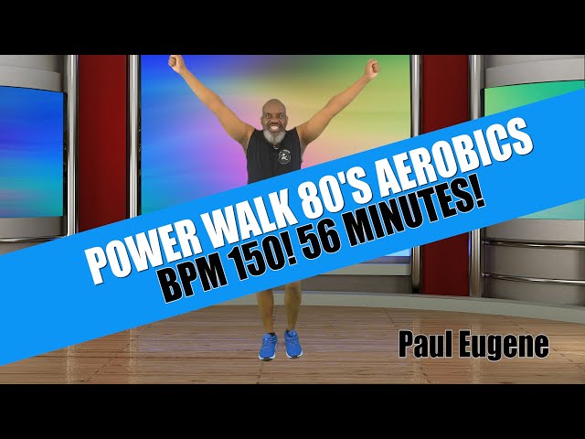 Power Walk March 80's Aerobics | High Energy 150 BPM | 56 Minutes | For  Weight Loss of COV19. class=