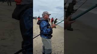 Fighting that 29- Red Drum on shores of Buxton at Cape Hatteras in November