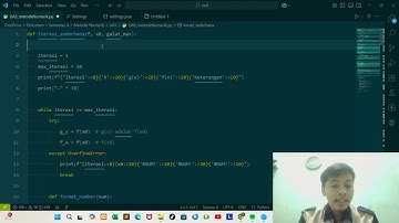 UAS Metode Numerik | Iterasi Sederhana, Newton, Secant (Excel + Python)