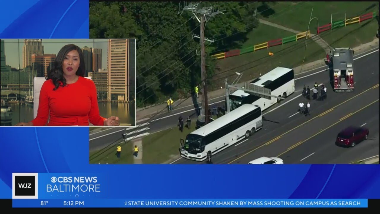 University of Maryland bus crash sends 30 people to the hospital - YouTube