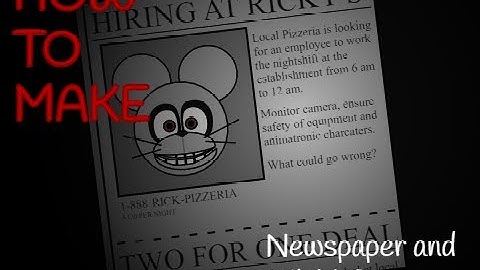 How To Make A FNAF Game on Scratch : Newspaper and Night Screen