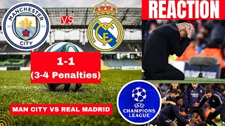 Man City vs Real Madrid 1-1 (3-4) Penalties Live Champions League CL Football Match Score Highlights