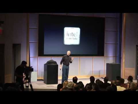 Steve Jobs introduces the Mac Mini Intel