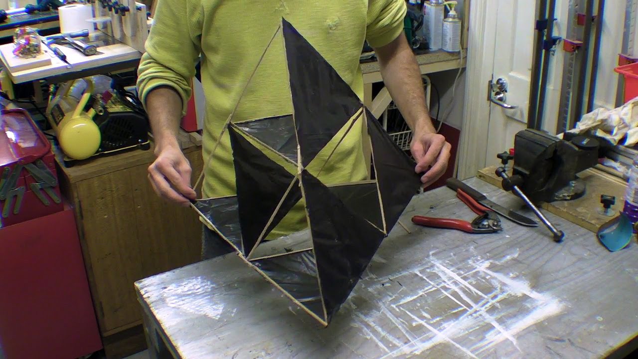 Bamboo Tetrahedral Kite / Tetrahedron YouTube