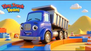 Construction Trucks Fix the Bumpy Road | Learning Smooth vs. Bumpy for Kids