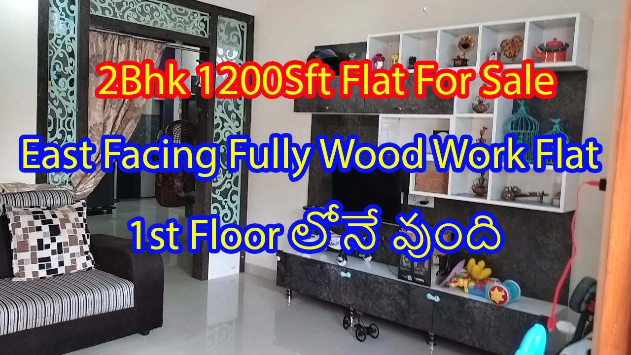 2BHK 1200Sft Wood Work flat For sale Pragathinagar Kukatpally