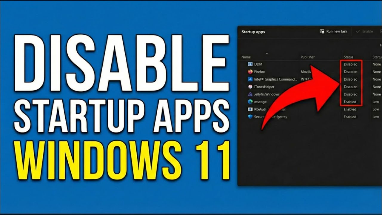 How to Disable Startup Apps in Windows 11 (Speed Up Boot) - YouTube