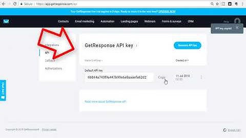 GetResponse Tutorials 2018  How to Find Your API