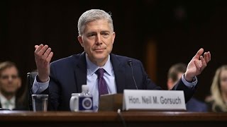 Supreme court nominee faces tough questions on religious freedom during confirmation hearings HD video Image of Supreme court nominee faces tough questions on religious freedom during confirmation hearings HD video