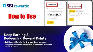 SBI Rewardz Register | Recover UserID & Password  SBI Rewardz Forgot Userid & Password