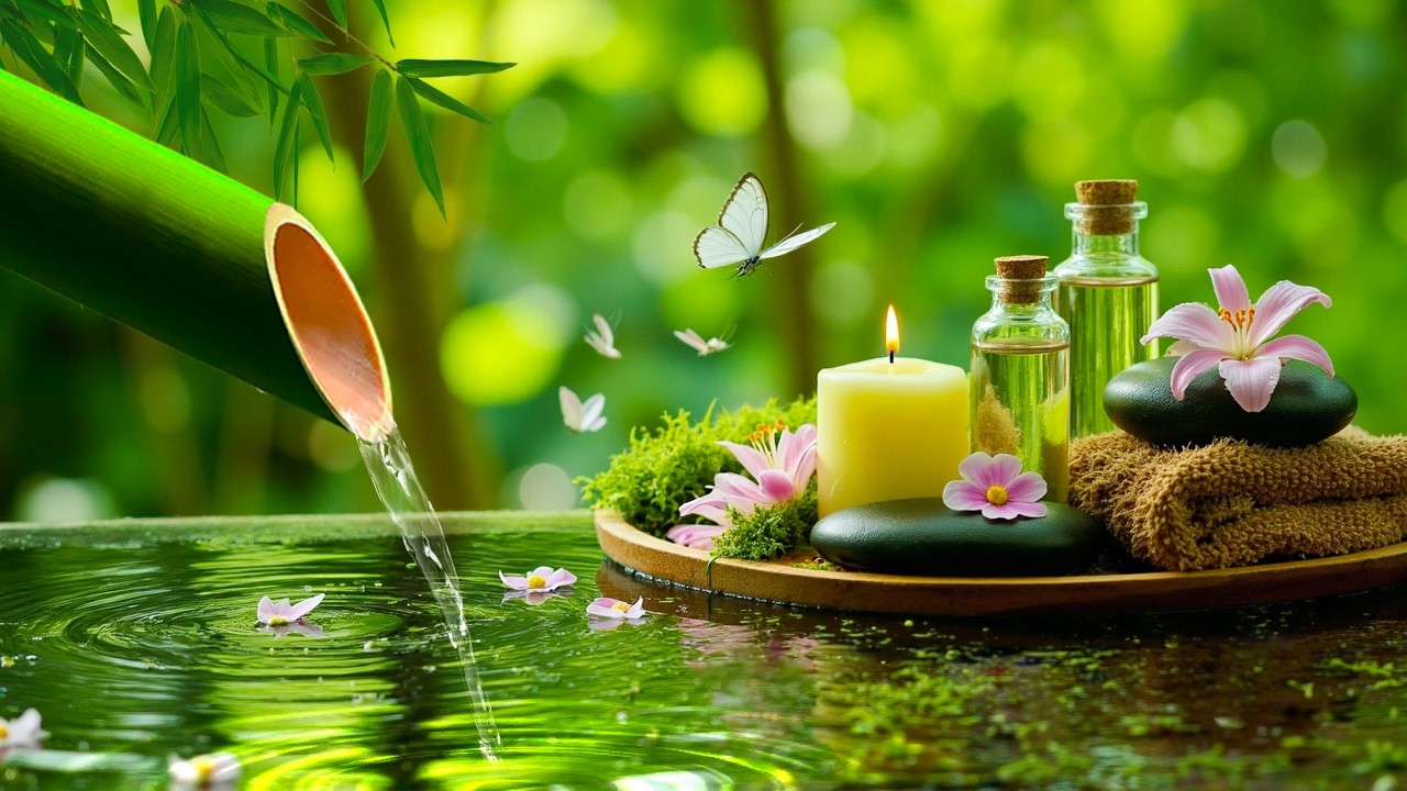 Relaxing Piano Music for Stress Relief + Water Sound 🌿 Deep Sleep, Spa ...