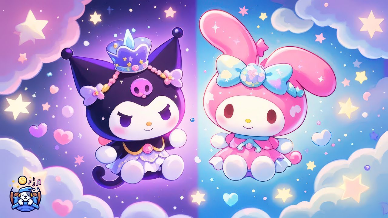 Soft Relaxing Piano with Kuromi & My Melody - Try Listening In 5 Minutes To Fall Into Deep Sleep