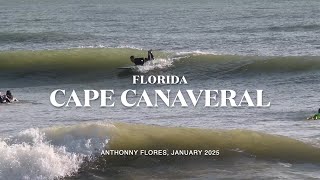 Cape Canaveral Longboard Surfing | Anthonny Flores Surfs Florida’s East Coast Waves in January 2025