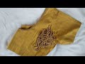 Most beautiful and simple Aari work blouse design with normal needle in stitched blouse|maggam work