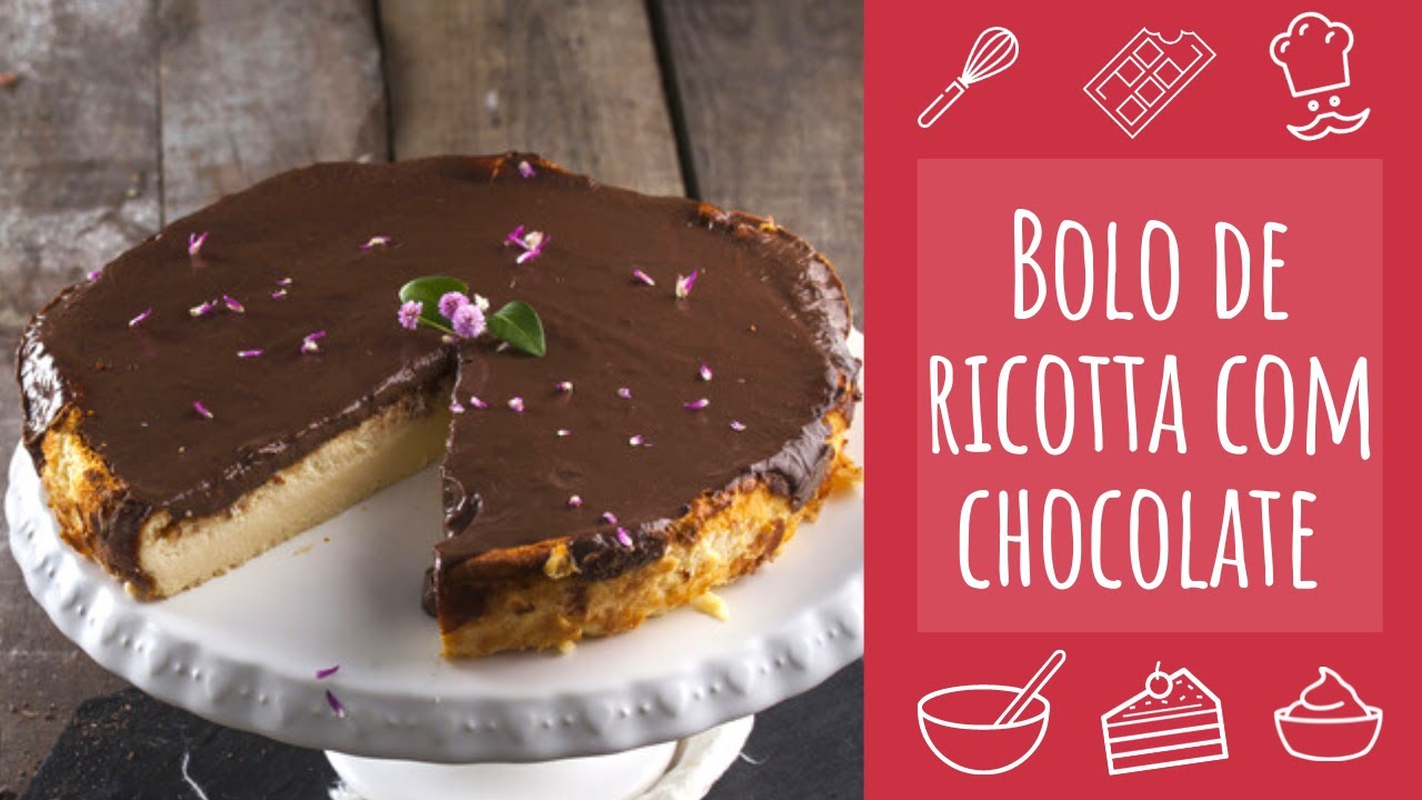 Bolo de ricotta com chocolate (receita fácil)