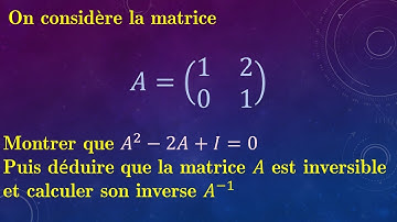 Matrices Inversibles / Opérations sur les matrices / Inverse d