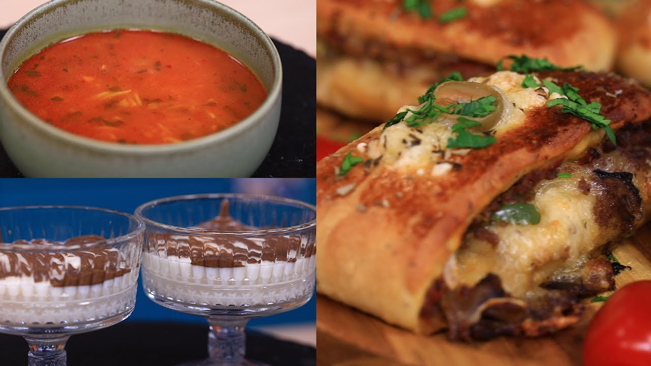 Hlalem tunisienne, Pizza roulée à la viande hachée, Dessert à la crème - koujinetna haka 2 EP 67