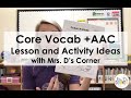AAC Devices, Communication + Core Vocabulary - The Very Basics
