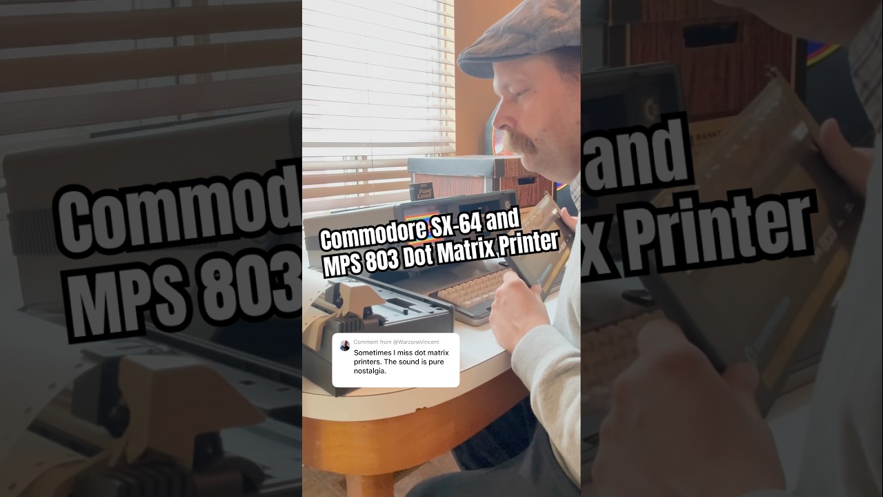 Retro Computer ASMR: Commodore SX-64, MPS 803 Dot Matrix Printer & “The Print Shop”