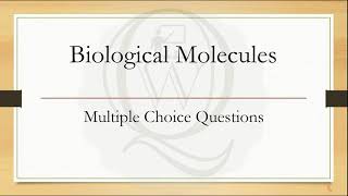 Biomolecule CH# 1 Class 11th Mcqs MDCAT ? Biomolecule Kai Mcqs MDCAT Lai Best Repeat.