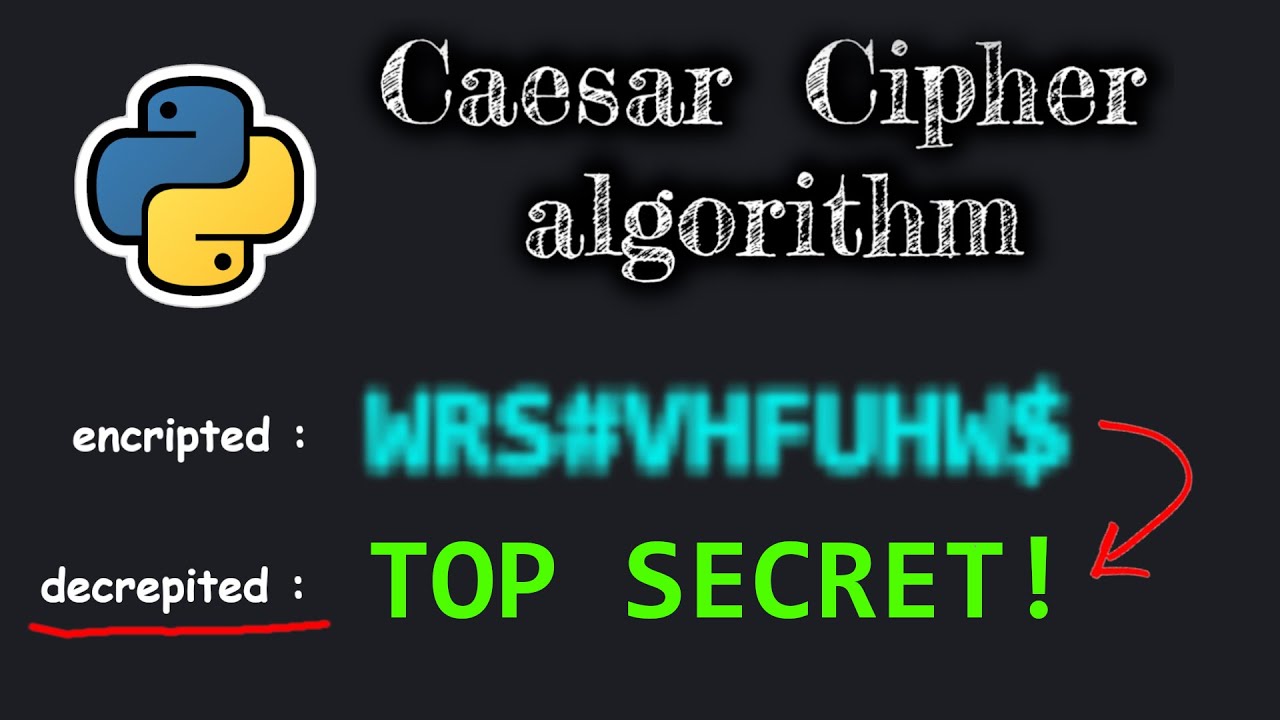 Decrypting Text in Python โ The Caesar Cipher Hack! - YouTube