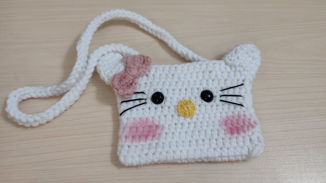 Amigurumi hello kitty çanta yapımı